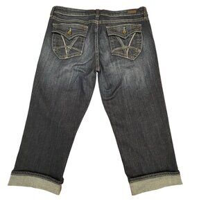 Kut From Kloth Natalie Crop Jeans Womens Size 12 Medium Wash Cuffed